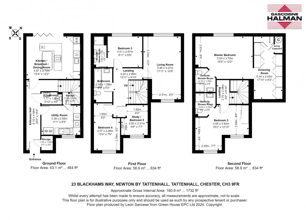 Floorplan for Outstanding views and tranquility in Newton by Tattenhall