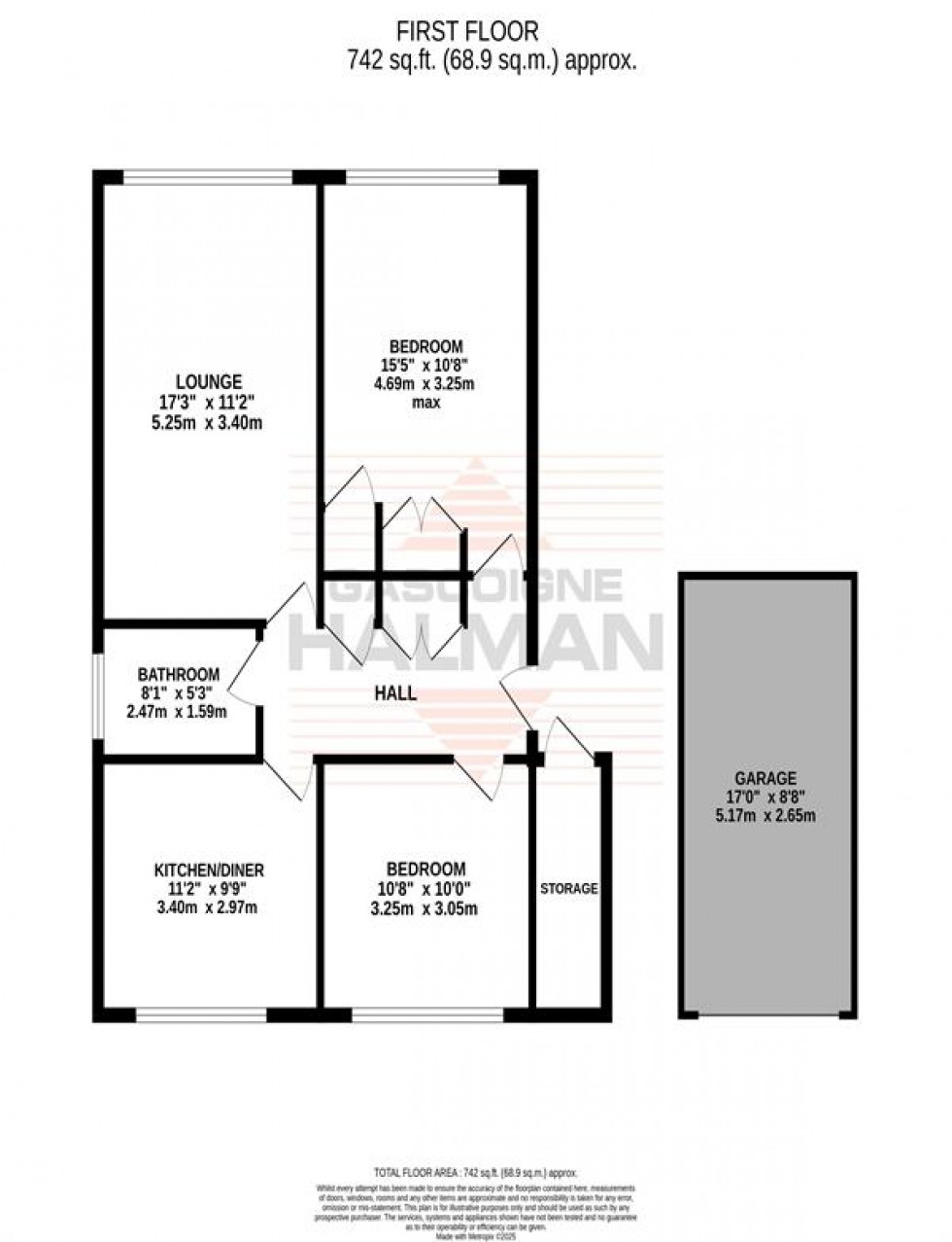 Floorplan for Atkinson Road, Sale