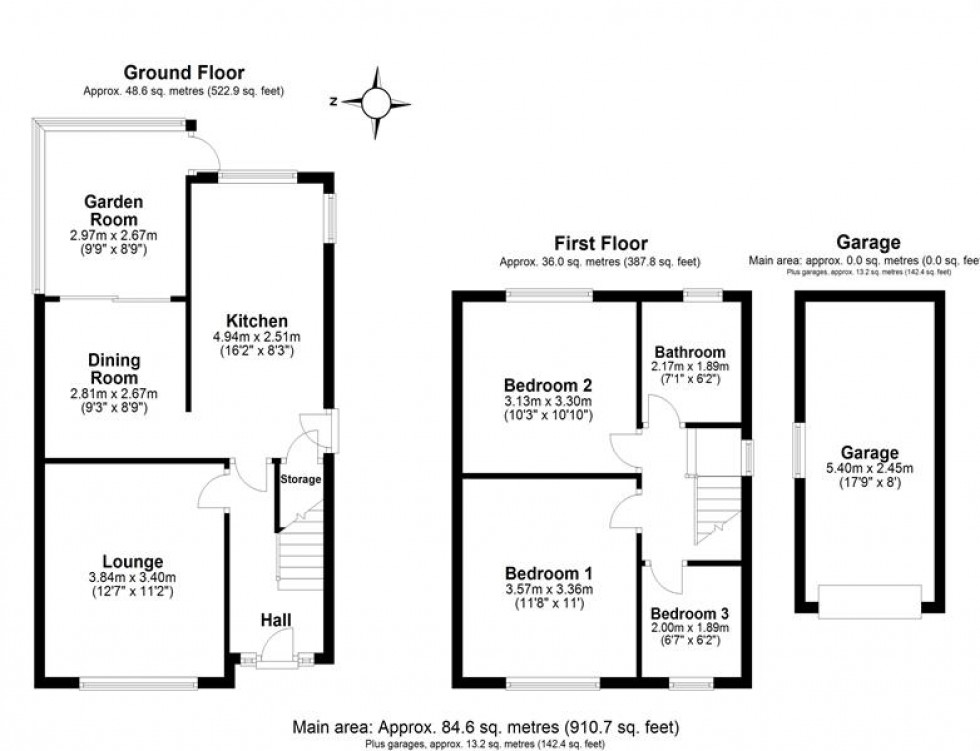 Floorplan for Greenway Close, Helsby, Frodsham