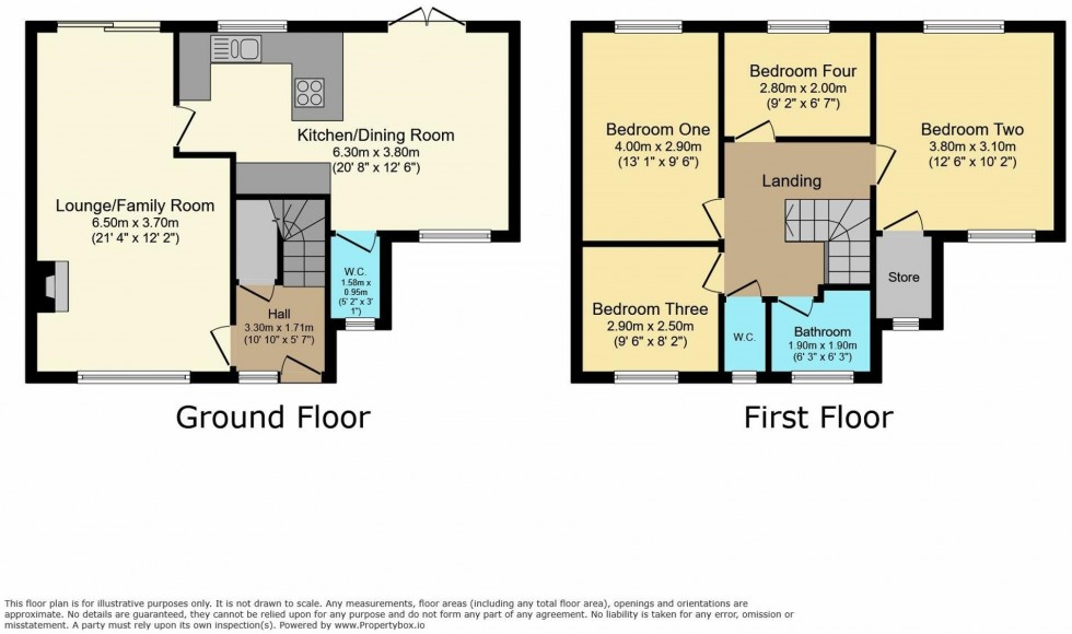 Floorplan for Superb views, landscaped garden and four bedrooms in Hillside Road, Kelsall