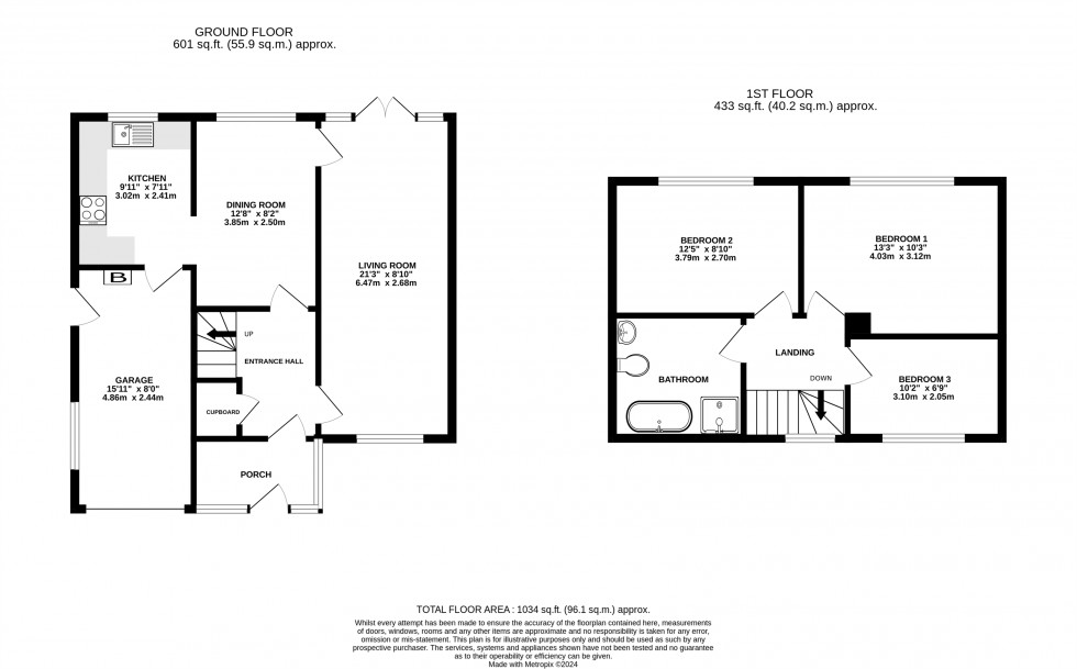 Floorplan for Dean Drive, Wilmslow