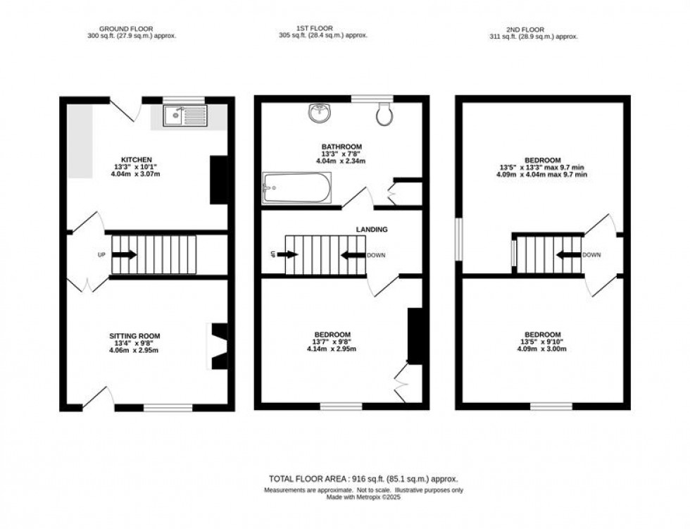 Floorplan for North Road, Buxton