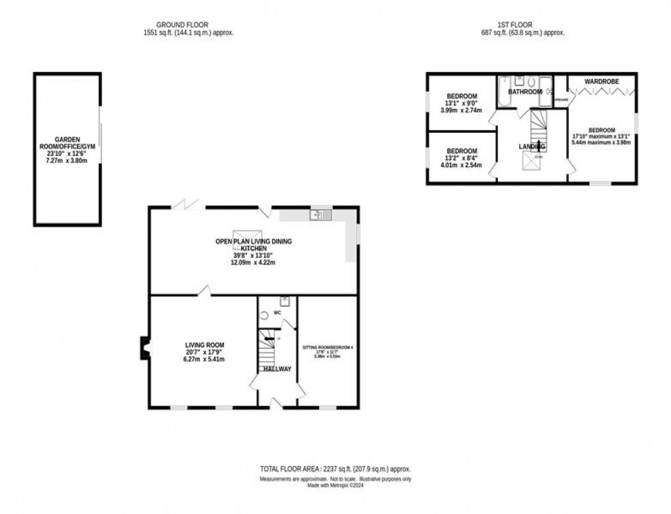 Floorplan for Chester Road, Holmes Chapel