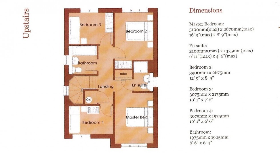 Floorplan for South facing garden and stylish house in Eddisbury Drive