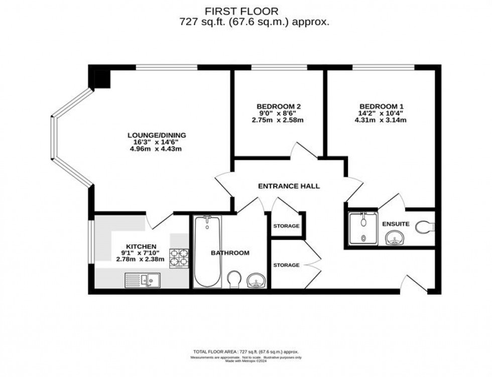 Floorplan for Redgrave House, Denmark Street, Altrincham