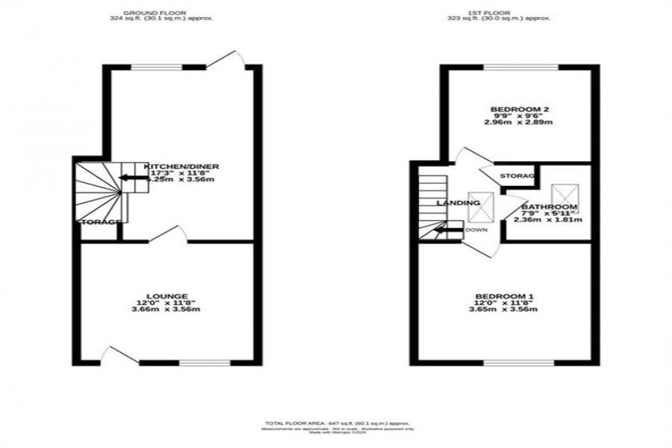 Floorplan for Park Lane, Macclesfield
