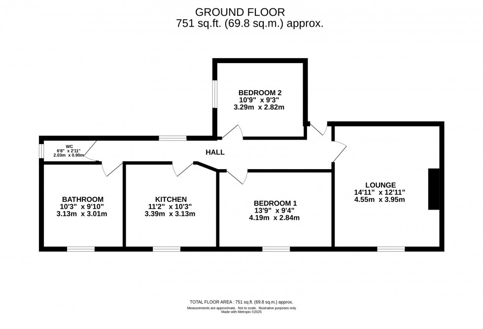 Floorplan for Bath Road, Buxton