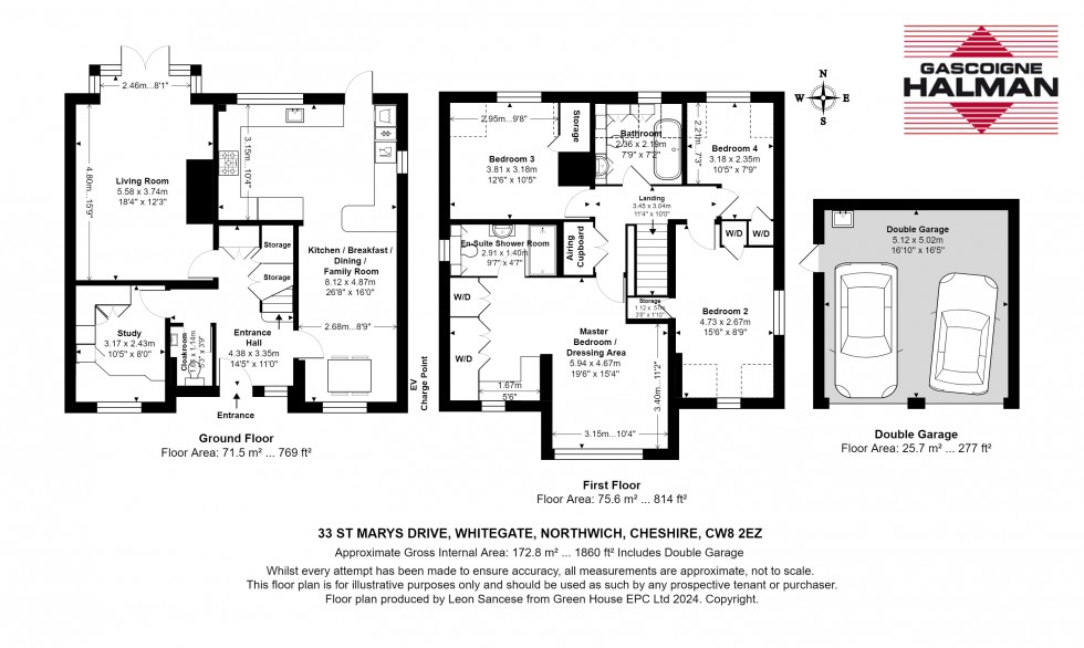 Floorplan for Golf course views and immaculate house in St. Marys Drive, Whitegate
