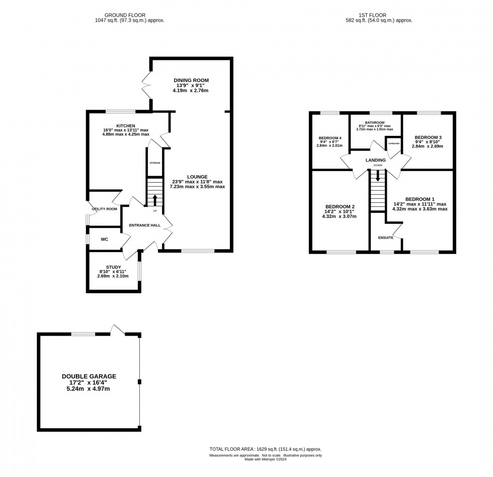 Floorplan for Petersham Drive, Appleton, Warrington