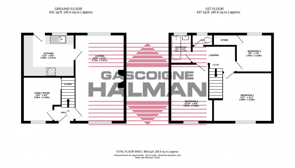 Floorplan for Rushton Drive, Bramhall, Stockport