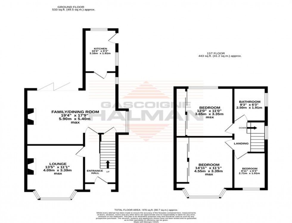 Floorplan for Walton Road, Sale