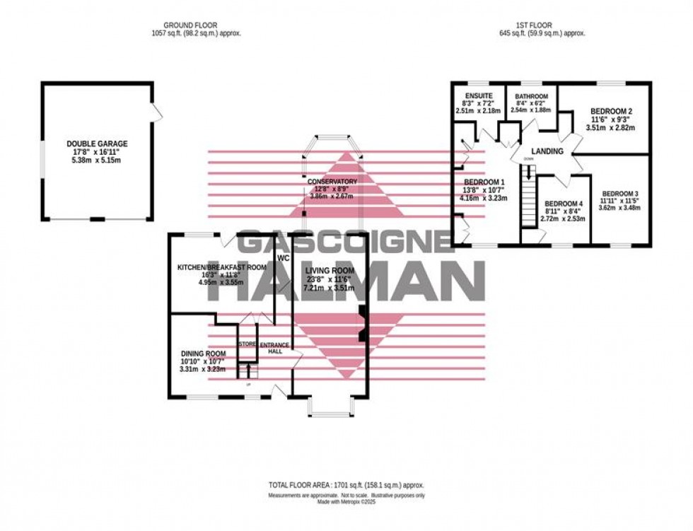 Floorplan for Lyncombe Close, Cheadle Hulme