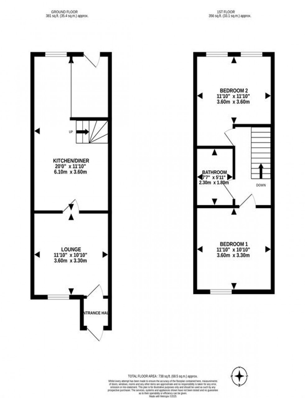 Floorplan for Moor Lane, Hapsford, Frodsham