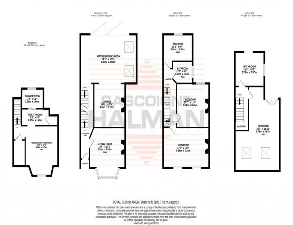 Floorplan for Hampden Road, Sale 