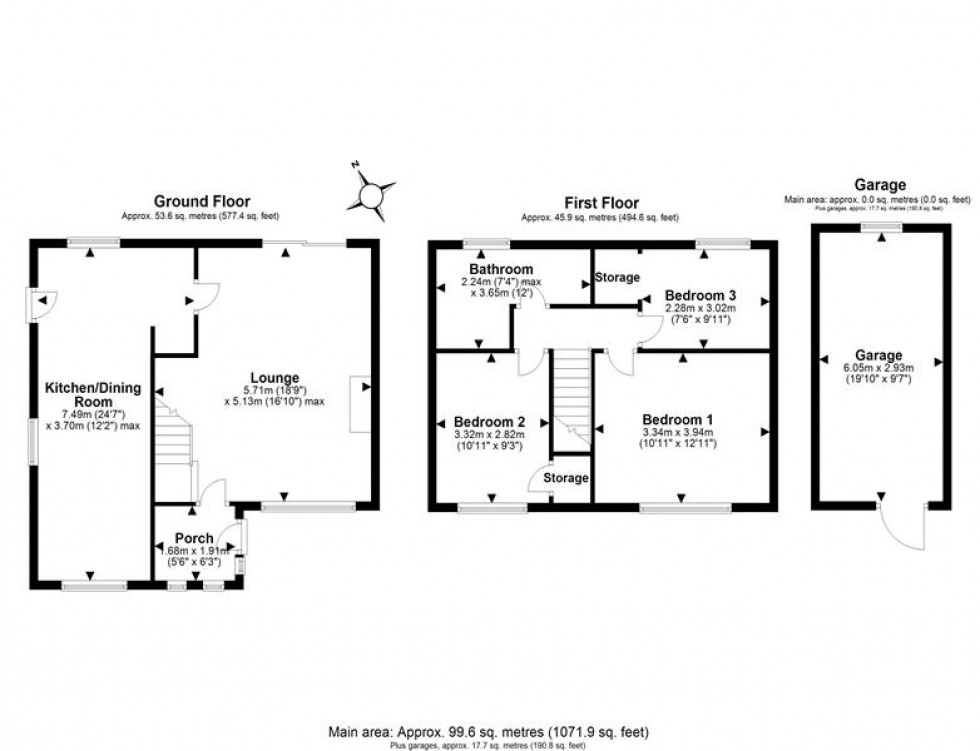 Floorplan for Arran Drive, Frodsham