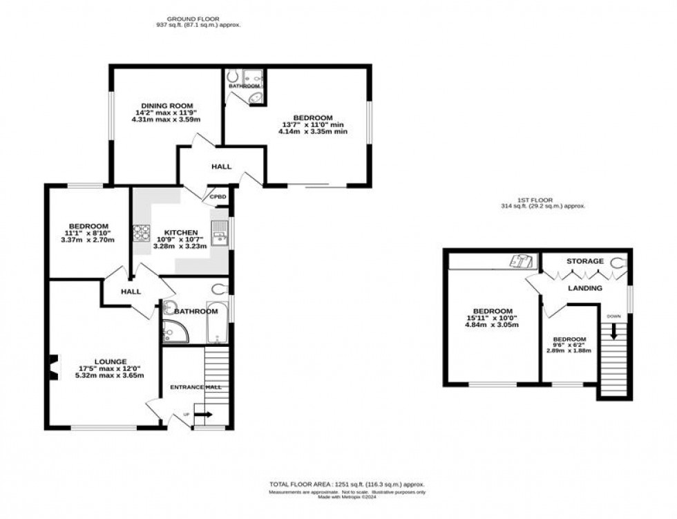 Floorplan for Bagshawe Avenue, Chapel-En-Le-Frith, High Peak