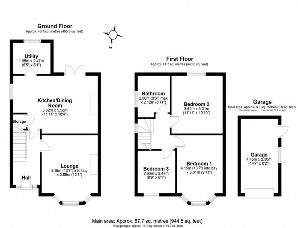 Floorplan for Latham Avenue, Helsby, Frodsham