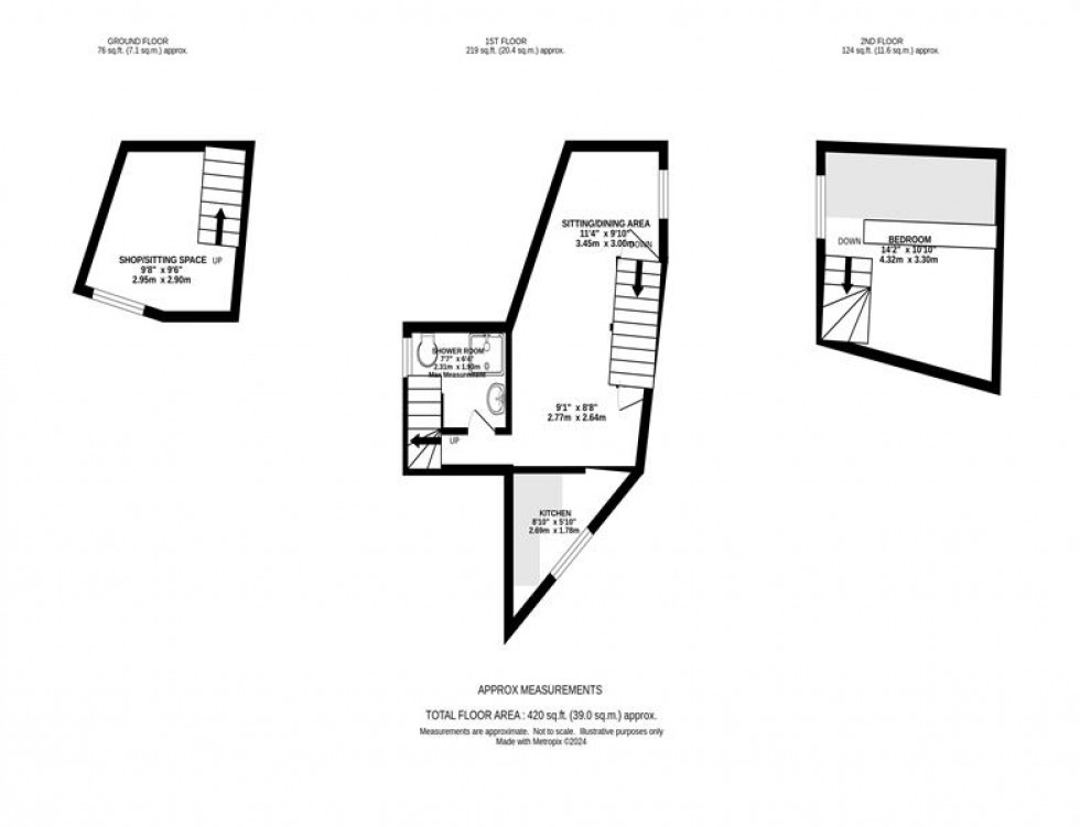 Floorplan for Church Street, Hayfield, High Peak, Derbyshire