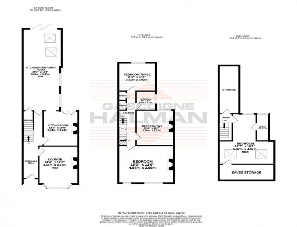 Floorplan for Abington Road, Sale