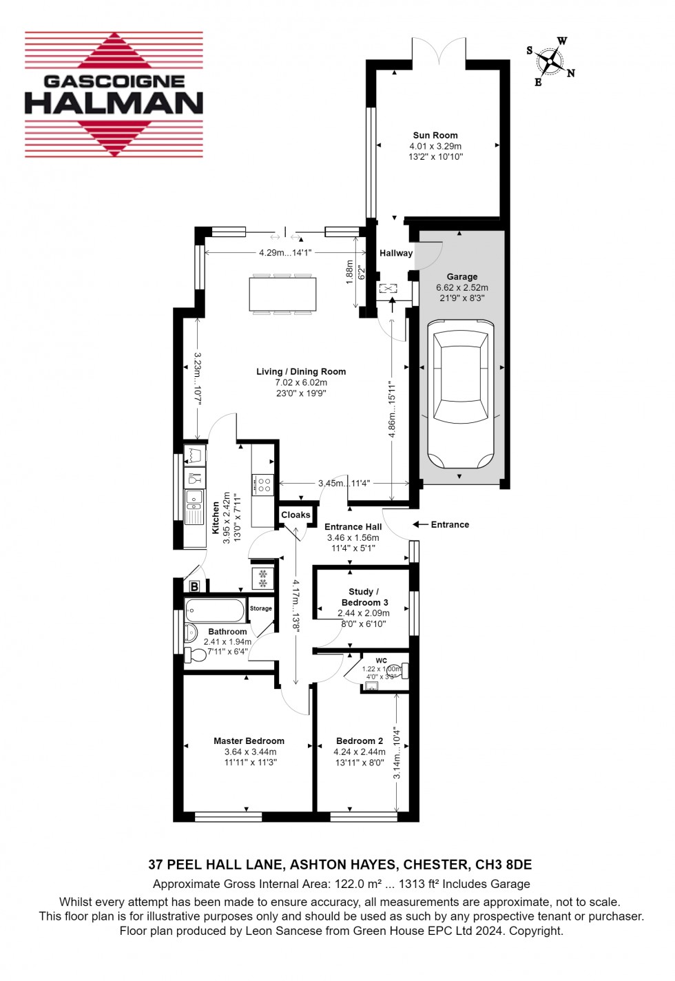 Floorplan for Peel Hall Lane, Ashton Hayes