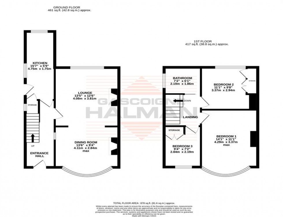 Floorplan for Woodheys Drive, Sale