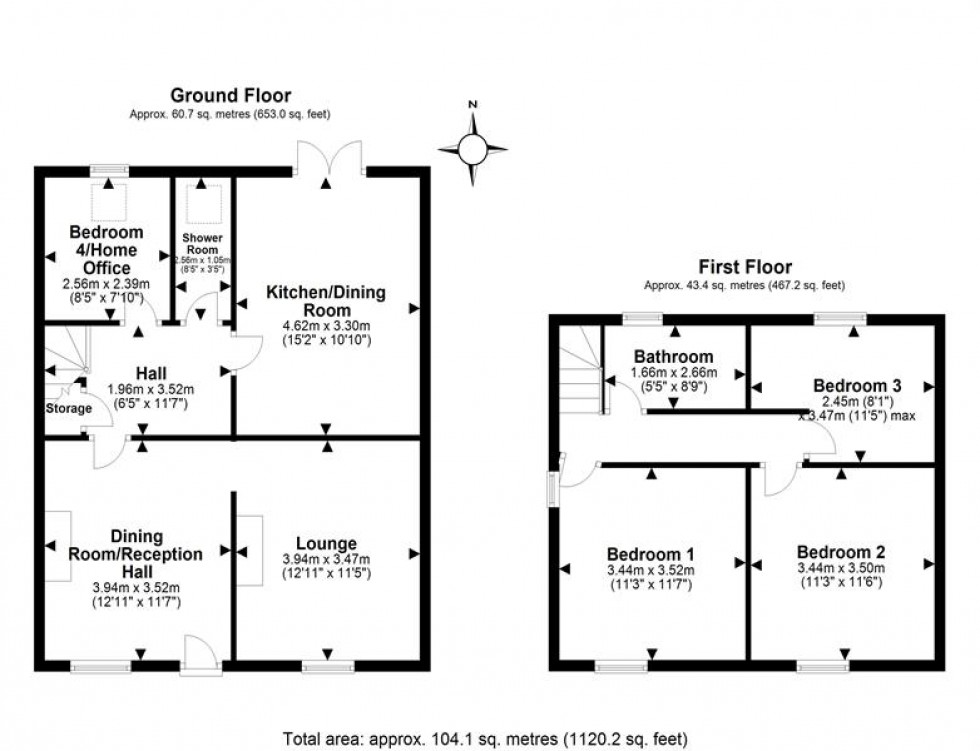 Floorplan for Top Road, Frodsham