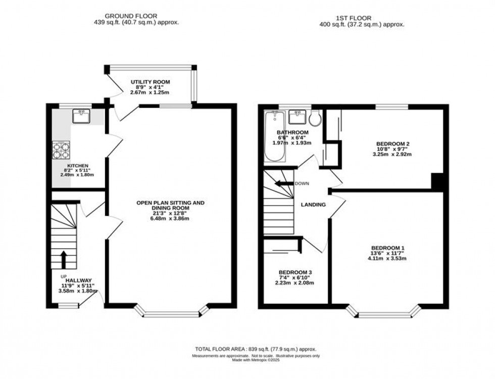Floorplan for Orchard Avenue, Whaley Bridge, High Peak