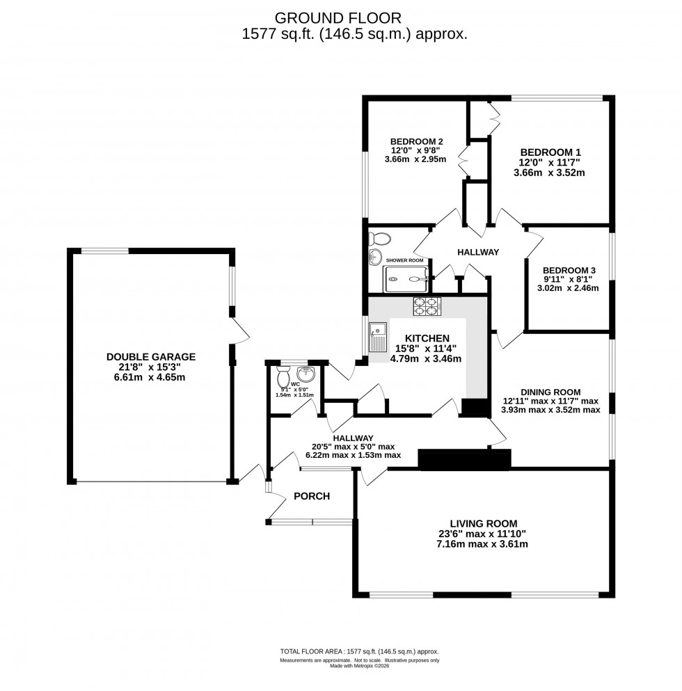 Floorplan for Yewlands Drive, Knutsford