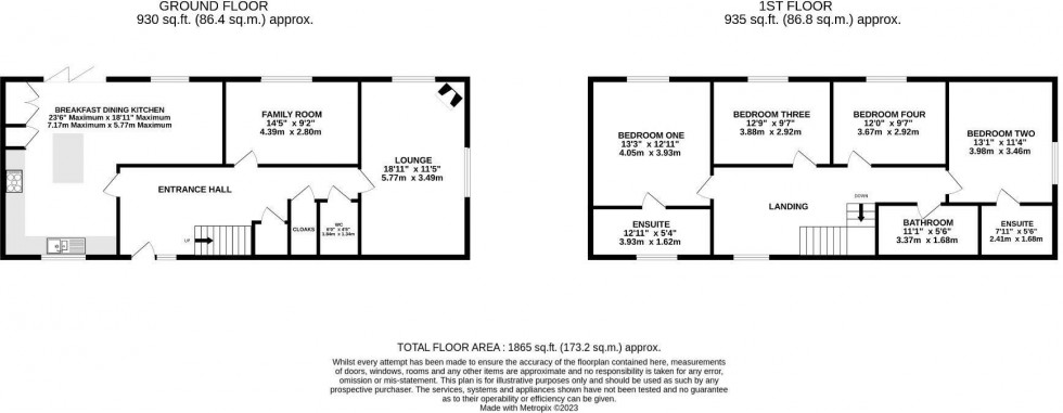 Floorplan for The Green, Long Lane, Wettenhall