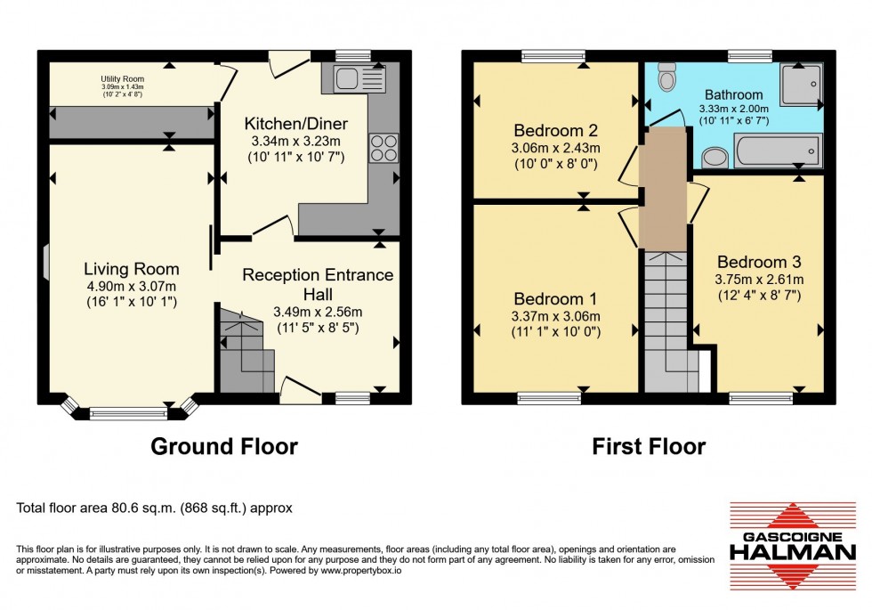 Floorplan for Fairfield Gardens, Stockton Heath, Warrington
