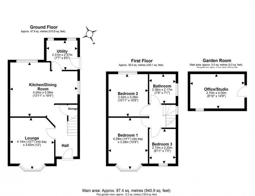 Floorplan for Rydal Grove, Helsby, Frodsham