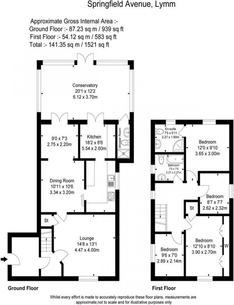 Floorplan for Springfield Avenue, Lymm