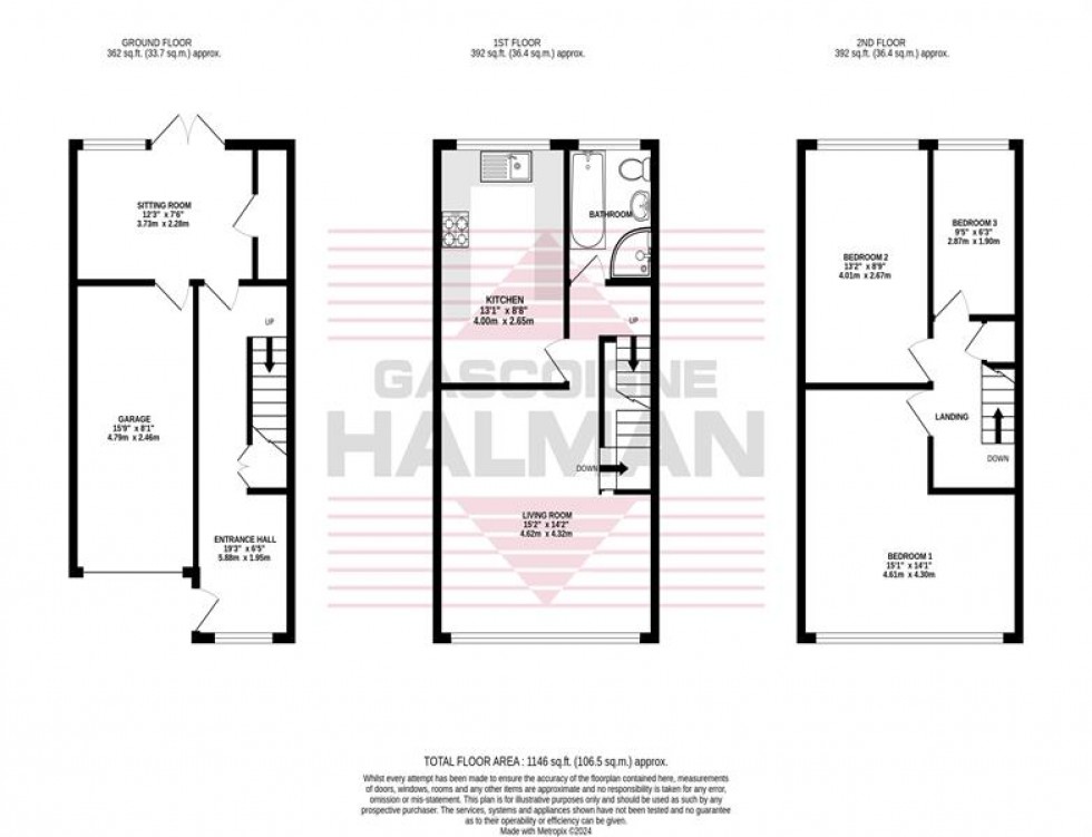 Floorplan for Baslow Drive, Heald Green, Heald Green