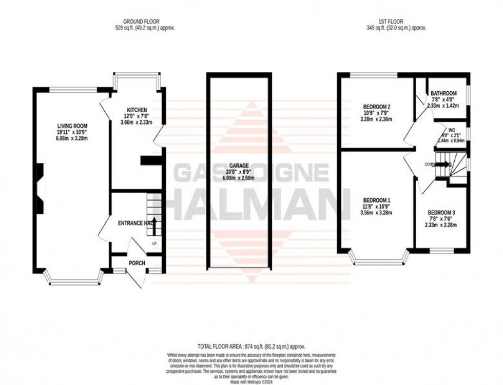 Floorplan for Warbreck Grove, Sale