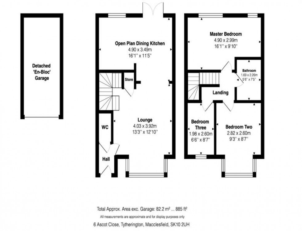 Floorplan for Ascot Close, Tytherington