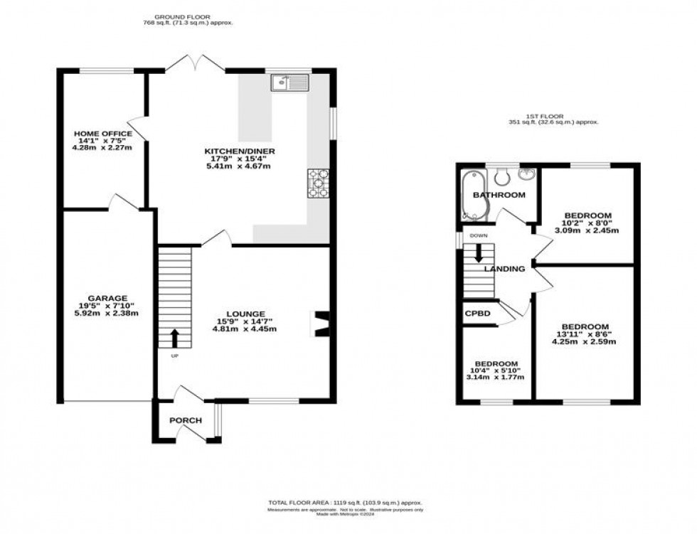 Floorplan for Woodlands Road, Chapel-En-Le-Frith, High Peak