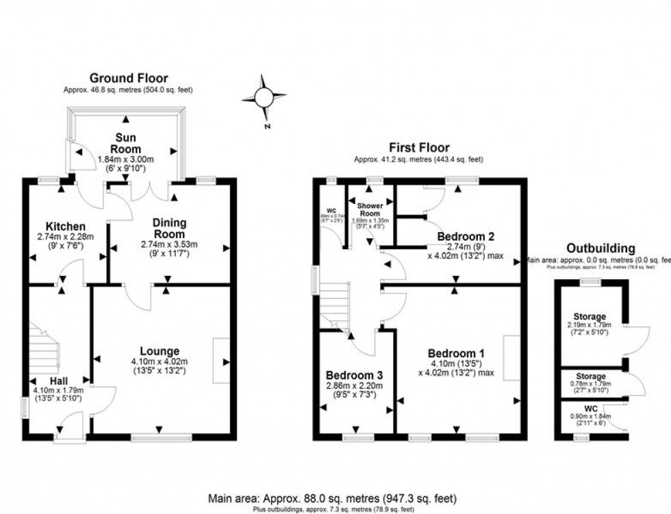 Floorplan for Kings Drive, Helsby, Frodsham
