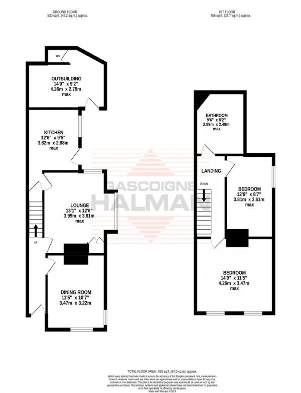 Floorplan for Firs Road, Sale