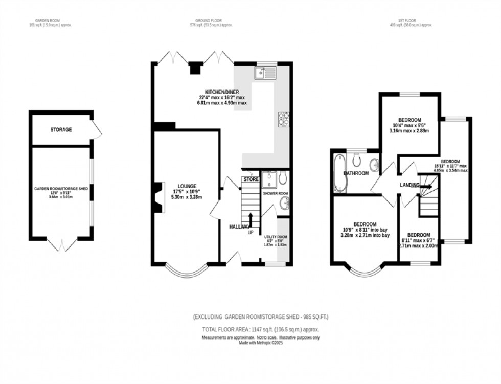 Floorplan for Rossett Avenue, Timperley, Altrincham