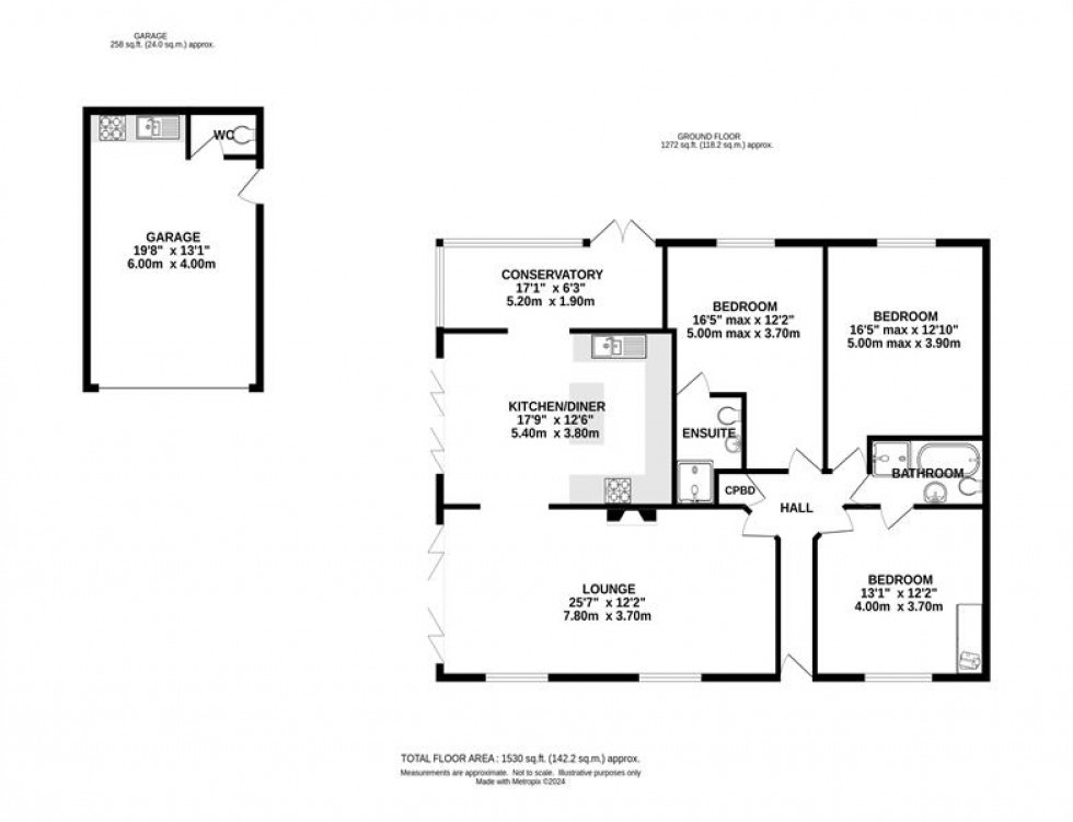 Floorplan for The Wash, Chapel-En-Le-Frith, High Peak