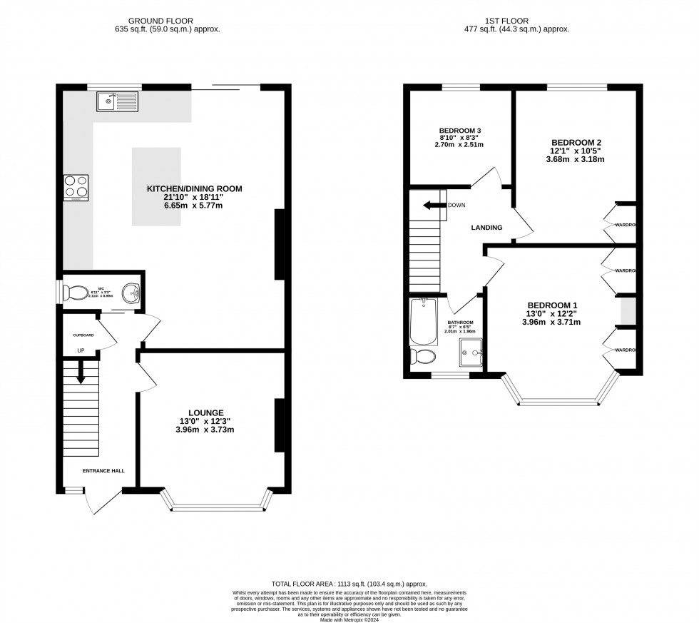 Floorplan for South Oak Lane, Wilmslow