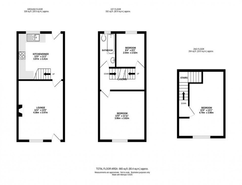 Floorplan for Portland Grove, Chinley, High Peak