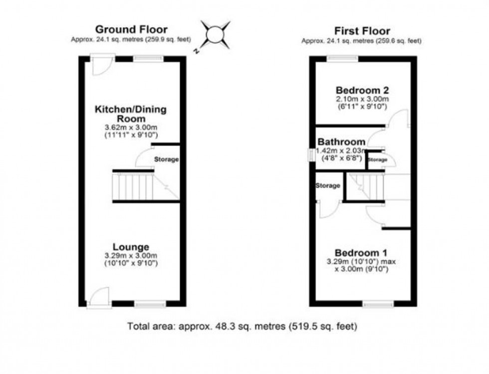 Floorplan for High Street, Frodsham