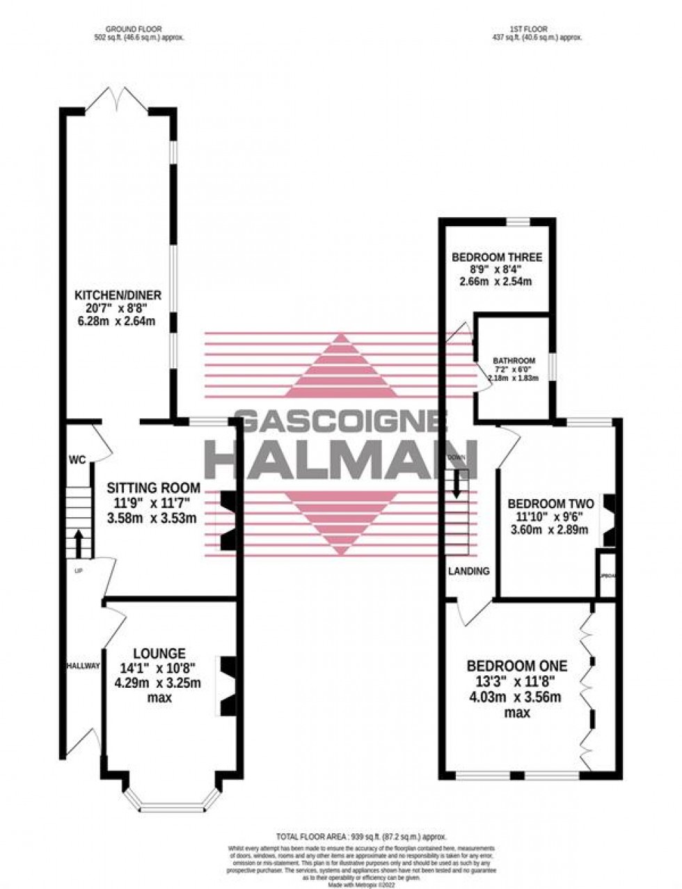 Floorplan for Belmont Road, Sale