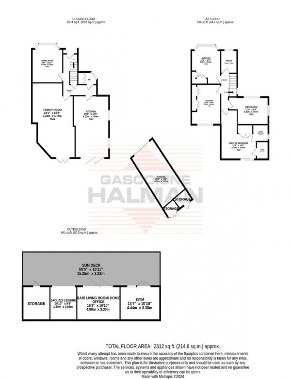 Floorplan for Ludford Grove, Sale