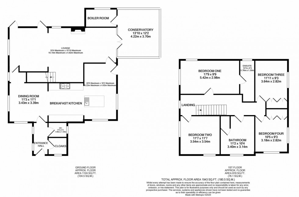 Floorplan for Detached farmhouse with 3.89 acre paddock and stable block on Rode Street Tarporley