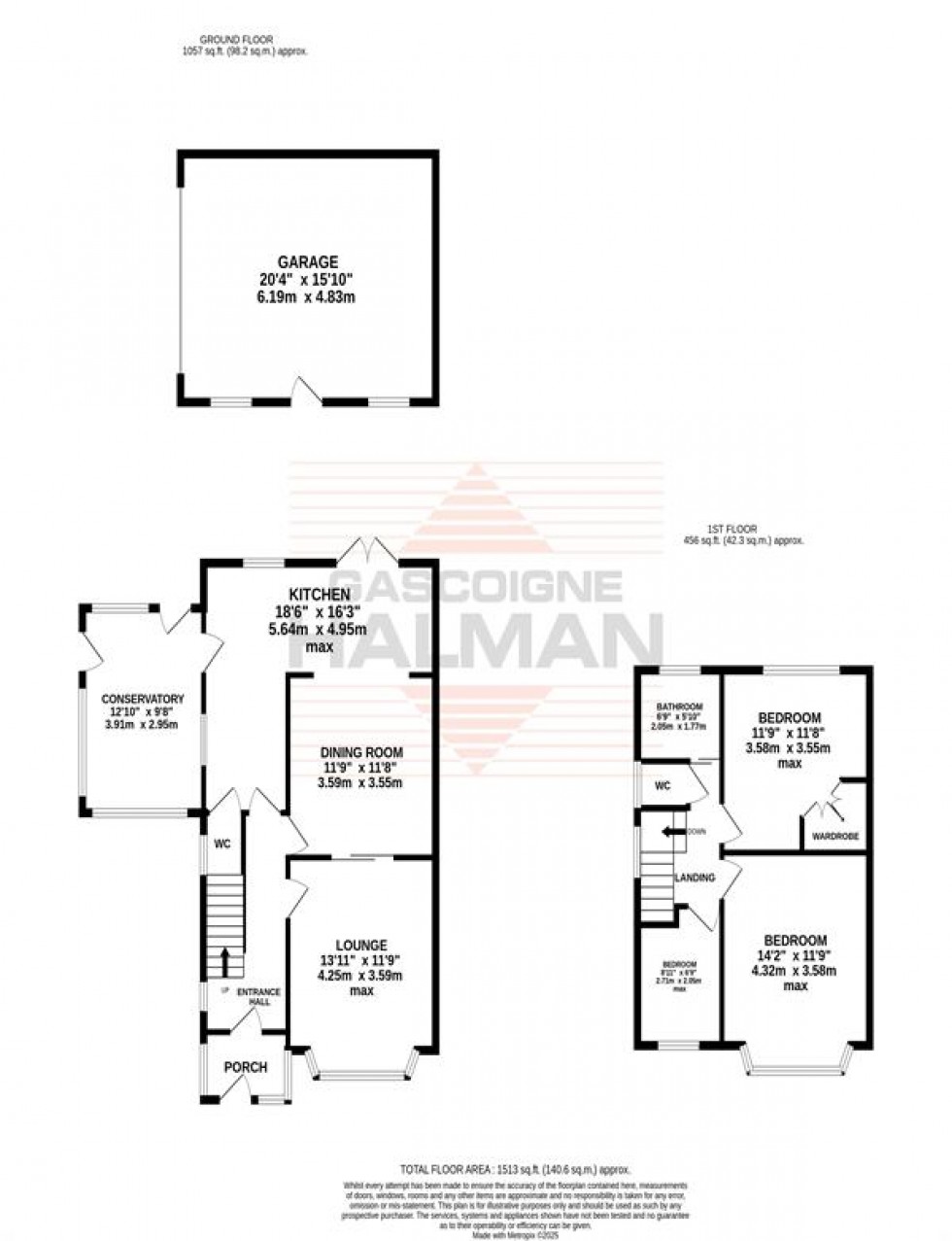 Floorplan for Ollerton Avenue, Sale