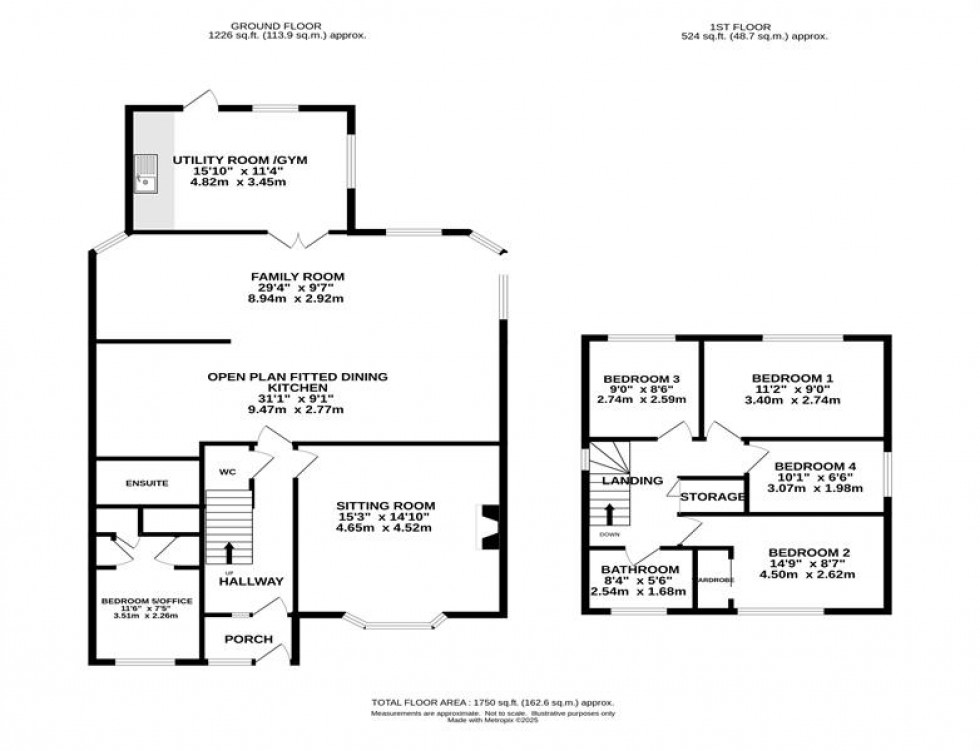 Floorplan for Meadow Close, Whaley Bridge, High Peak