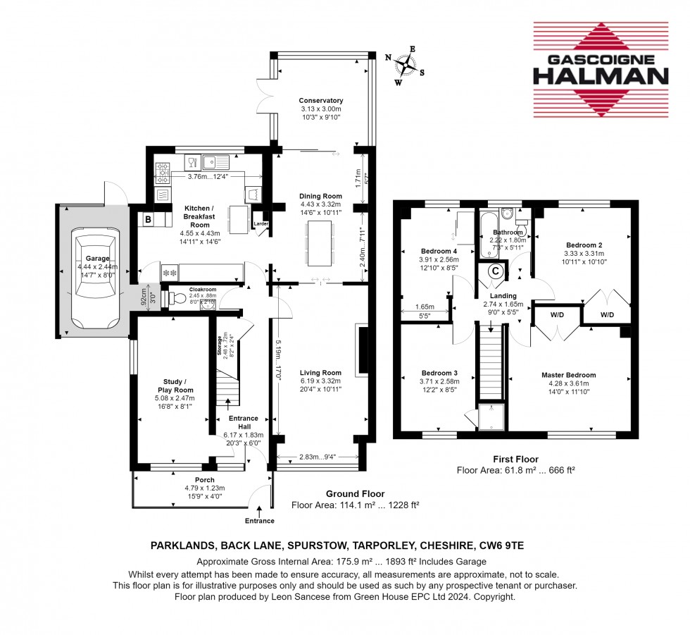 Floorplan for Back Lane, Spurstow