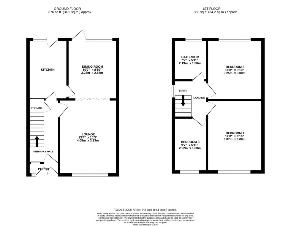 Floorplan for Chestnut Drive, Poynton, SK12